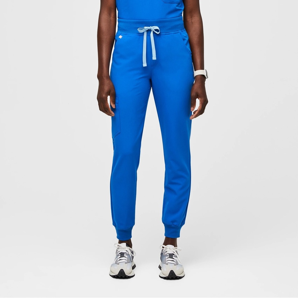 FIGS High Waisted Zamora Jogger Scrub Pants-Royal Blue